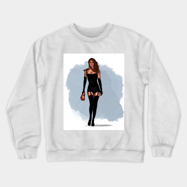 Helena Christensen Crewneck Sweatshirt by Svetlana Pelin